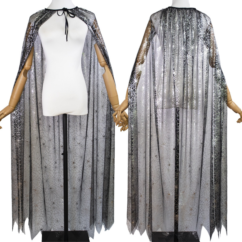 Women'S Accessories Clothing - ยูนิเซ็กส์ฮาโลวีนผ้าคลุมไหล่ประกายคอสเพลย์ปาร์ตี้เสื้อผ้าใยแมงมุมผูกเชือกแม่มดพ่อมดคอสเพลย์เครื่องแต่งกายสำหรับสตรี