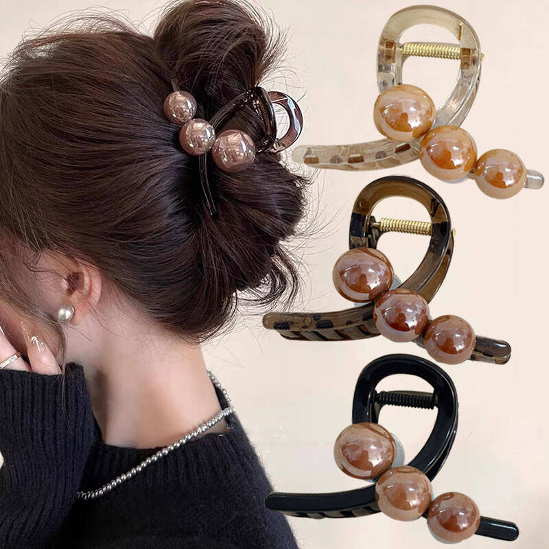 Hair Claw Clip Set - กิ๊บติดผมรูปไข่มุกเกาหลีสำหรับผู้หญิงและเด็กผู้หญิง เครื่องประดับผมสุดหรู กิ๊บติดผม กิ๊บหนีบผม เครื่องประดับผมแฟชั่น