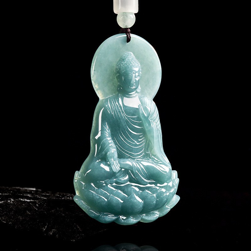 Women'S Accessories And Jewelry - หยกพม่าธรรมชาติพระพุทธรูปจี้สร้อยคอแฟชั่นหยกแท้เครื่องประดับหรูหราเครื่องรางอุปกรณ์เสริมของขวัญสำหรับผู้หญิง