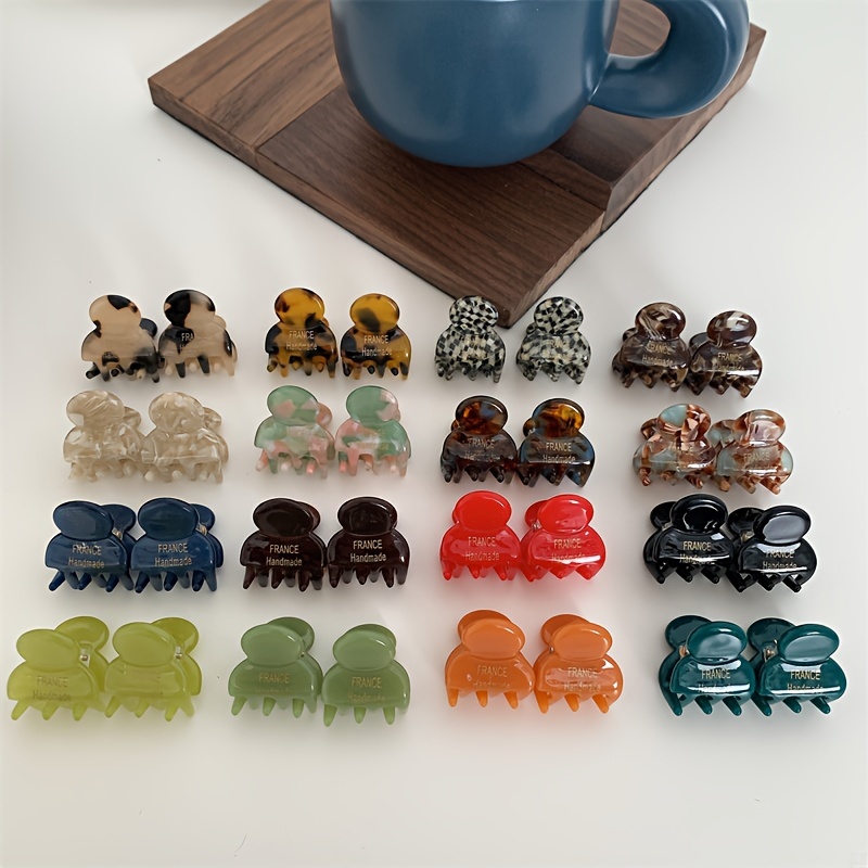 Hair Claw Clip Set - กิ๊บติดผมขนาดเล็ก2ชิ้น/เซ็ตกิ๊บหนีบผมอะซิเตทขนาดเล็กกิ๊บหนีบผมรูปปลาฉลามน่ารักหวานสวยงามกิ๊ฟหนีบผมเครื่องประดับผมผู้หญิง