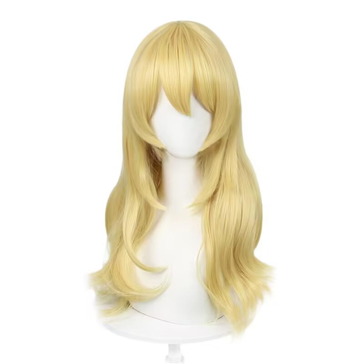Women'S Yellow Accessories - ยาว 60 ซม.สีเหลืองสีบลอนด์หลวม Wavy Curly ผู้หญิงปาร์ตี้ฮาโลวีนคอสเพลย์ชุดวิกผมอะนิเมะเด็กอะนิเมะ