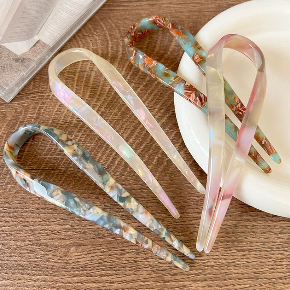 Women Accessories Trending - กิ๊บติดผมรูปตัว U ย้อนยุคสําหรับผู้หญิงอารมณ์สง่างามกิ๊บหางม้าแฟชั่นสาวอุปกรณ์ผม