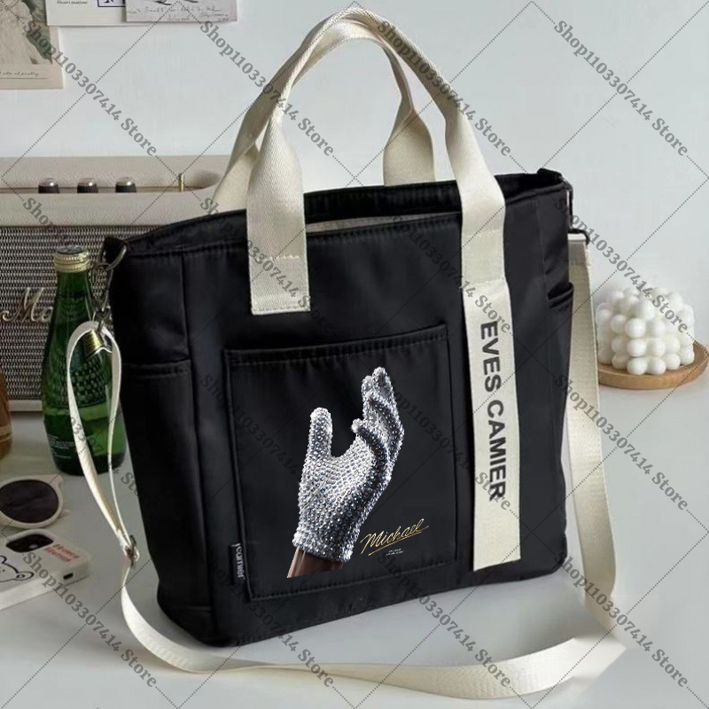 Women Accessories Trending - กระเป๋าแฟชั่นผู้หญิง กระเป๋าโท้ท อุปกรณ์เสริม ราชาเพลงป๊อป MJ กระเป๋าถือลำลองสำหรับผู้หญิง