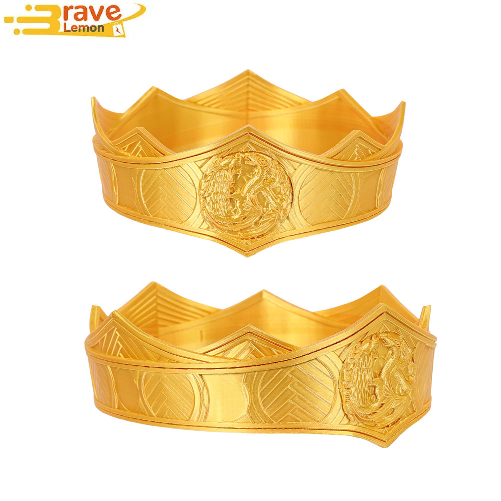 Women'S Yellow Accessories - ราเอนย์รา คราวน์คอสเพลย์ผู้หญิงสีเหลืองทองพลาสติกที่คาดผมอุปกรณ์เสริมเครื่องแต่งกายอุปกรณ์ประกอบฉากภาพยนตร์เจ้าชายมังกรฮาโลวีนชุดคาร์นิวัล