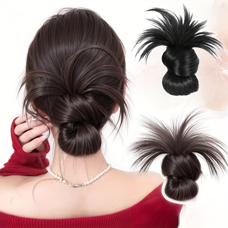 Hair Claw Clip Set - ต่ําสังเคราะห์ Bun ผมหางม้าธรรมชาติ Fluffy Claw คลิป