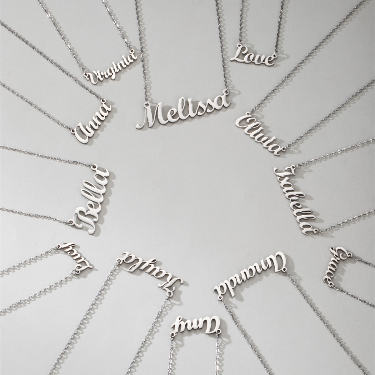 Women Accessories Name In English - สร้อยคอชื่อภาษาอังกฤษทำจากเหล็ก 1 ชิ้น, เครื่องประดับแฟชั่นที่เรียบง่ายและมีเอกลักษณ์เฉพาะตัว, เหมาะสำหรับทุกฤดูกาล