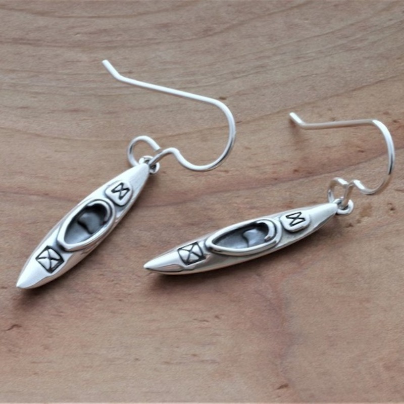 Women'S Kayak Accessories - ต่างหูจี้รูปเรือคายัคสำหรับผู้หญิง ดีไซน์ลายแกะสลักแบบวินเทจ ต่างหูแบบปรับแต่งได้ เครื่องประดับแฟชั่น