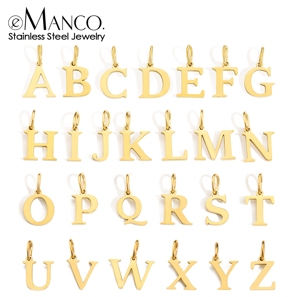 Women Accessories Name In English - สร้อยคอตัวอักษรภาษาอังกฤษ EMancoDIY พร้อมจี้ทำมือ สร้อยคอชื่อย่อ สร้อยคอชื่อ