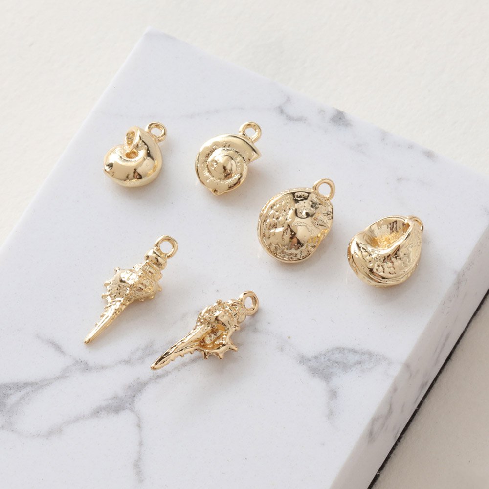 Charm Necklace Dainty - 6PCS Dainty ขนาดเล็ก Conch Shell-Shaped สร้อยคอ