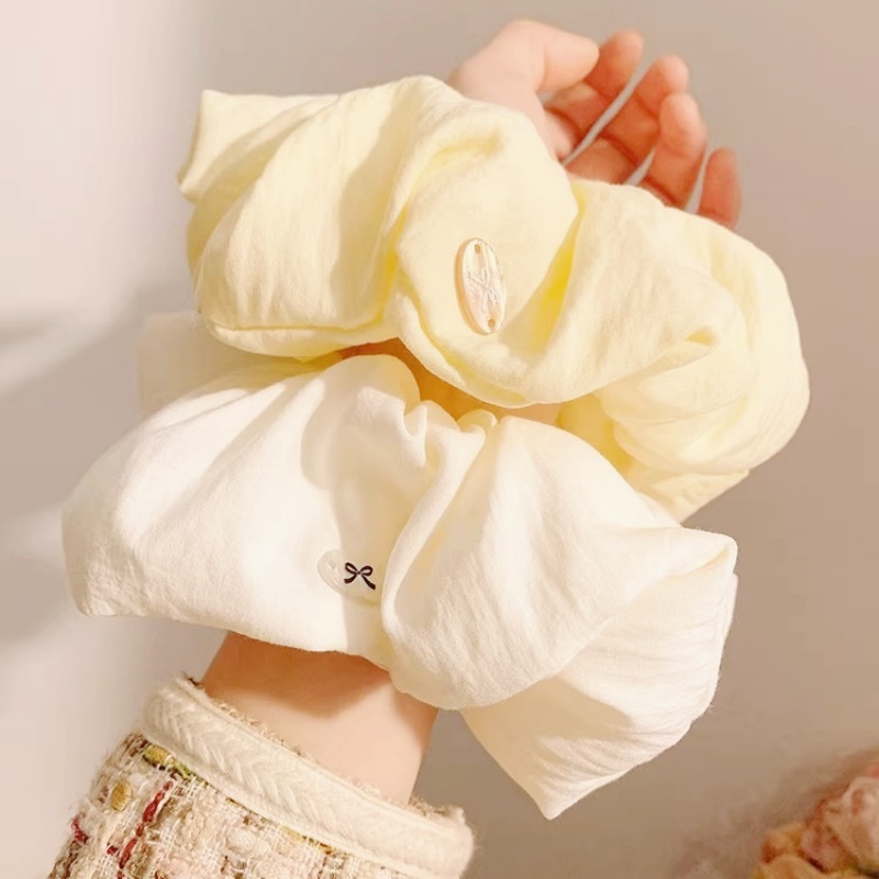 2 ชิ้น/เซ็ต ยางรัดผมผ้าฝ้ายแบบ - Women'S Yellow Accessories บทวิจารณ์และราคา