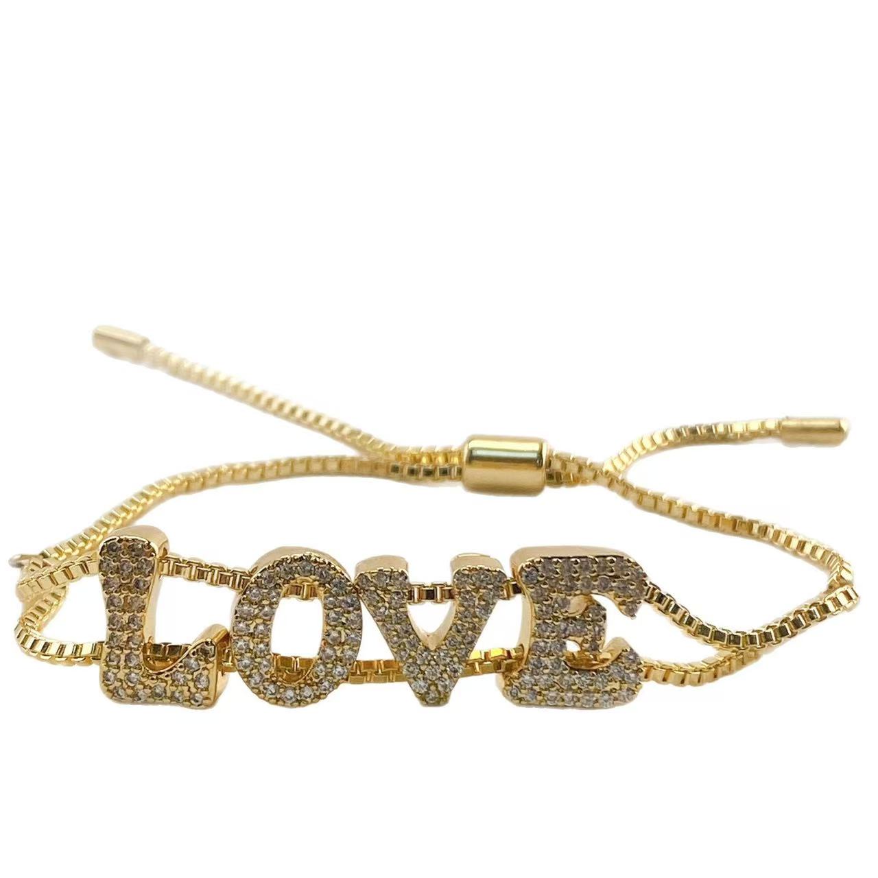 สร้อยข้อมือชื่อ DIY สีทองสุดเก - Women Accessories Name In English บทวิจารณ์และราคา