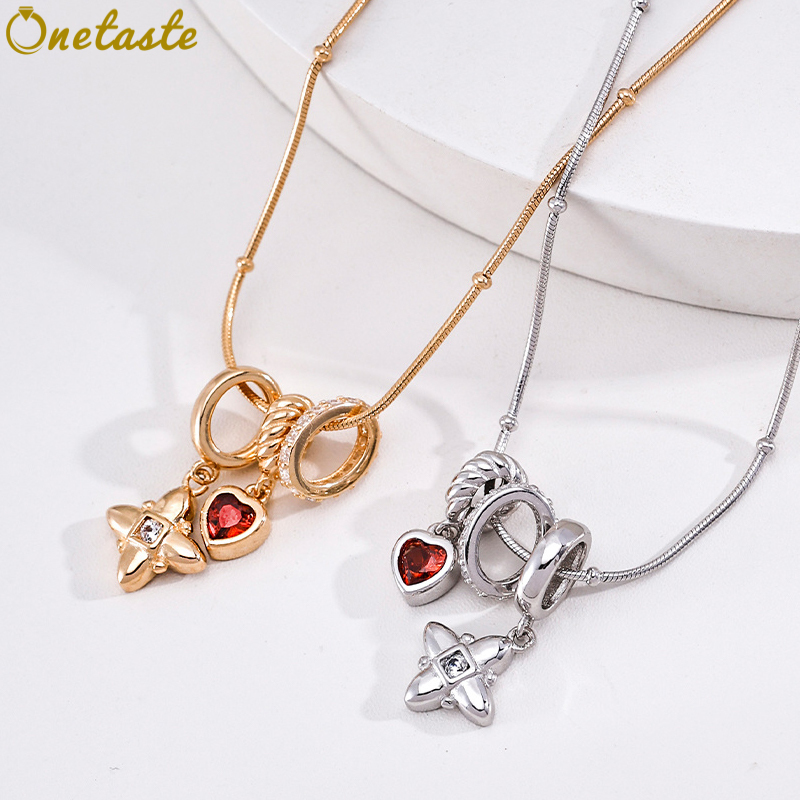 สร้อยคอจี้เงินแท้ 925 ประดับเพ - Charm Necklace Dainty บทวิจารณ์และราคา