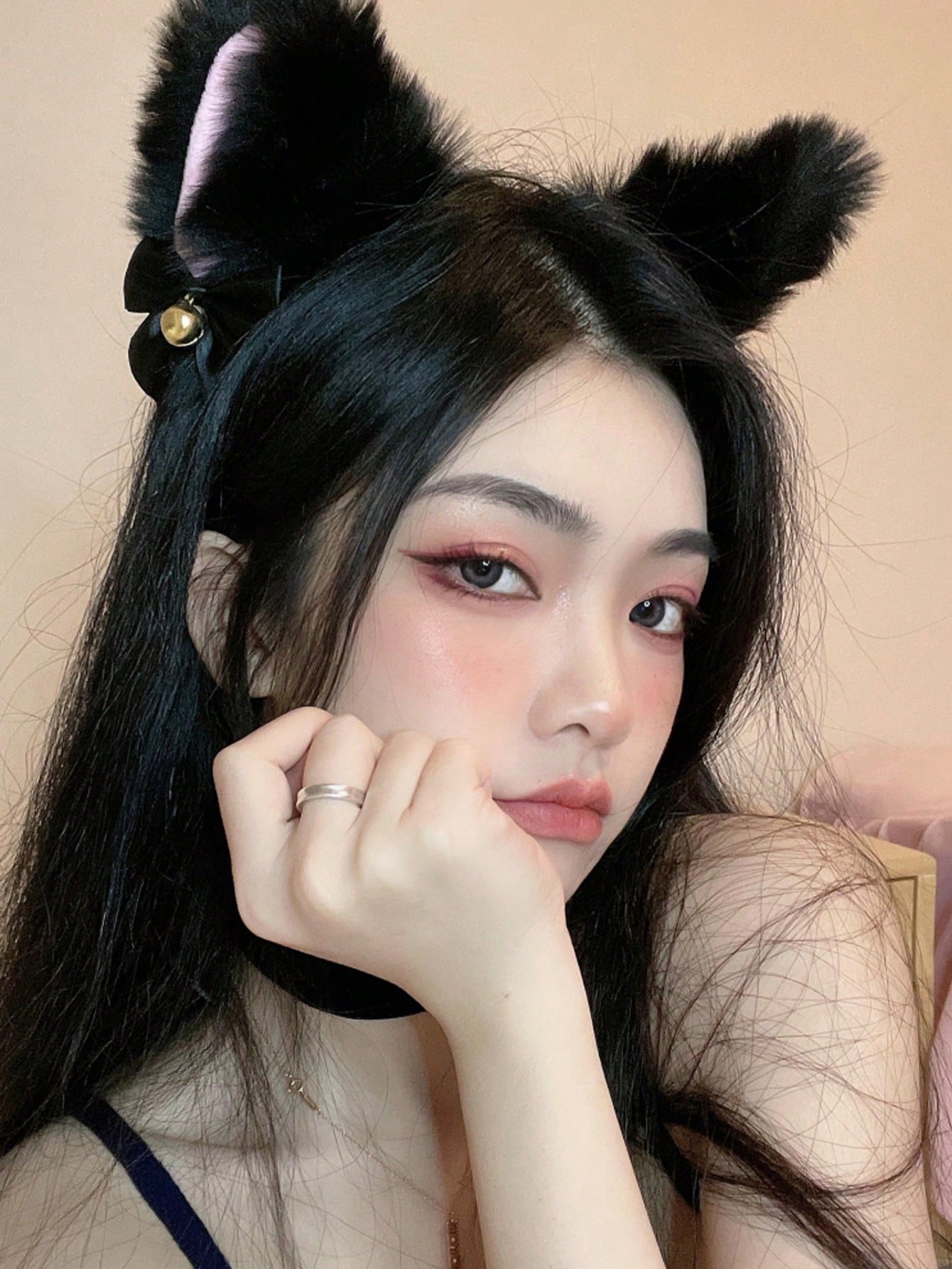 ที่คาดผมหูแมวสีดำขนฟูพร้อมซับใ - Women'S Yellow Accessories บทวิจารณ์และราคา