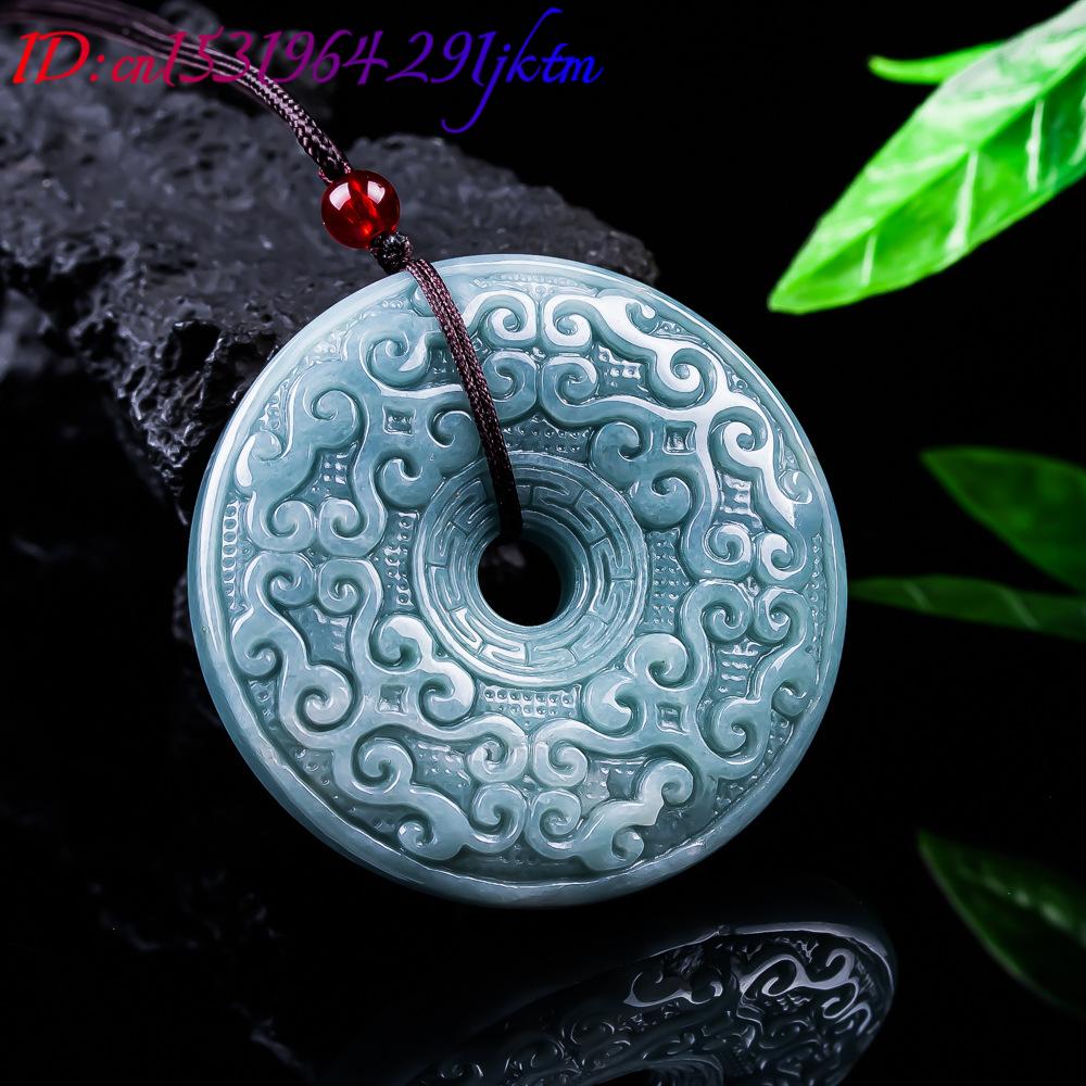 หยกพม่าธรรมชาติจี้ดอกไม้สร้อยค - Women'S Accessories And Jewelry บทวิจารณ์และราคา