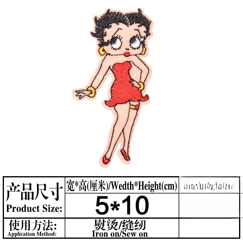แพทช์เบ็ตตี้ บู๊พ พิมพ์ลายการ์ - Women'S Accessories Clothing บทวิจารณ์และราคา