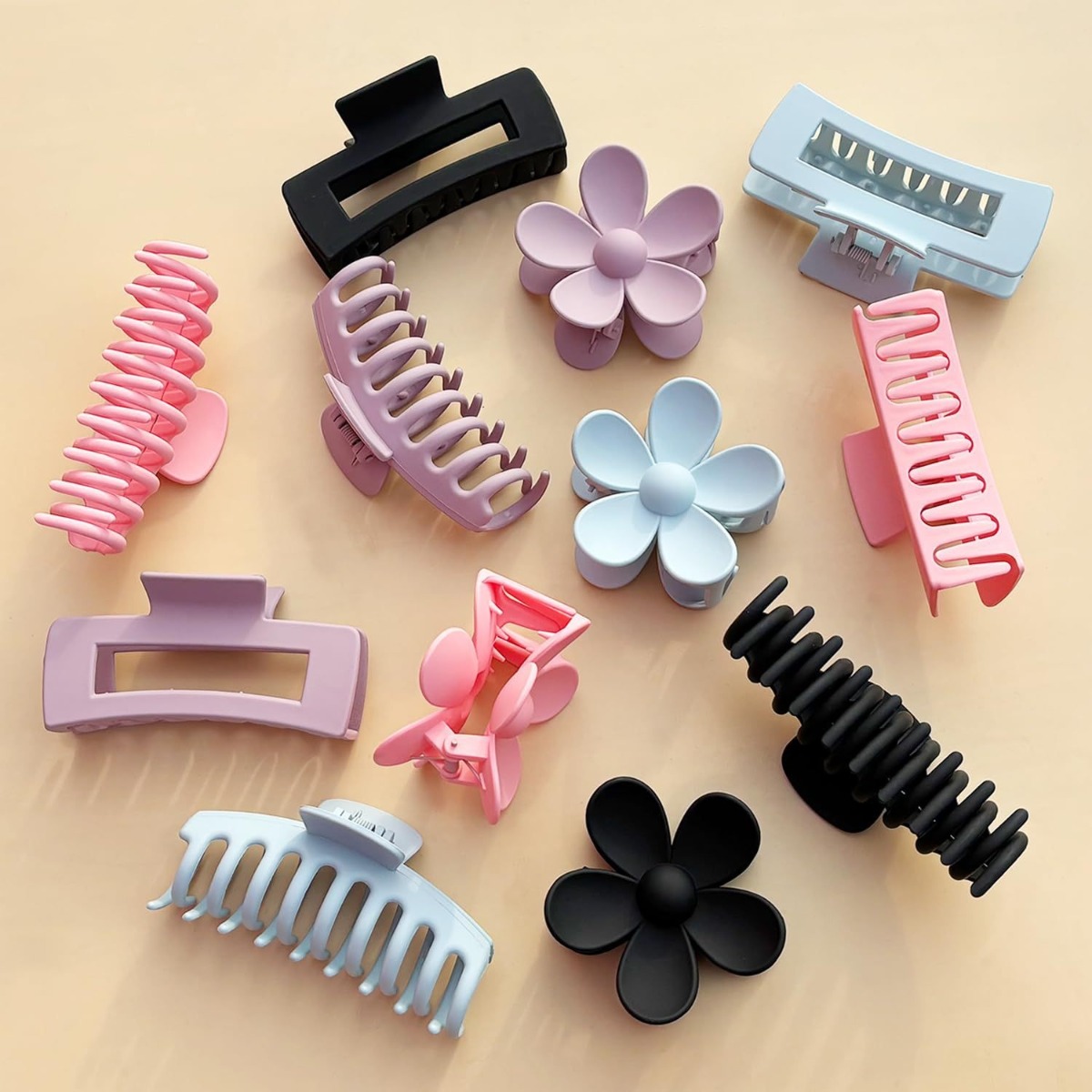 ชุดกิ๊บหนีบผมพลาสติกโทนสีกลาง  - Hair Claw Clip Set บทวิจารณ์และราคา