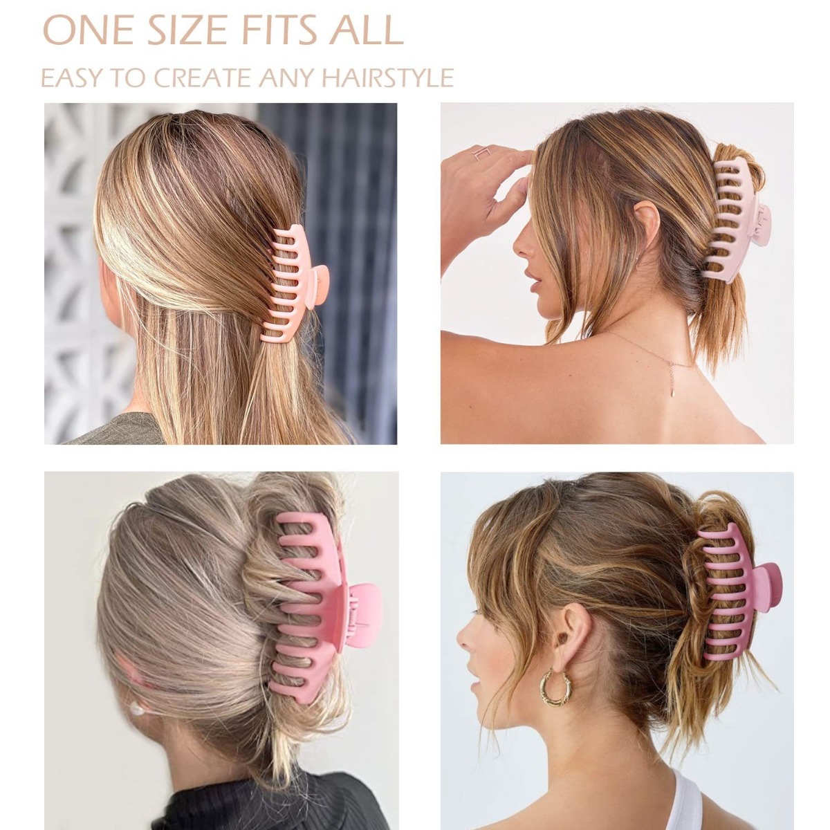 ชุดกิ๊บหนีบผมพลาสติกโทนสีกลาง  - Hair Claw Clip Set บทวิจารณ์และราคา