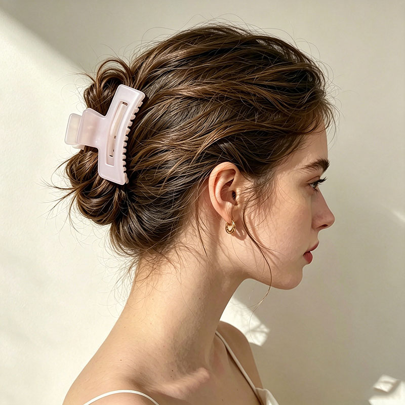 กิ๊บติดผมทรงสี่เหลี่ยมแบบใสขุ่ - Hair Claw Clip Set บทวิจารณ์และราคา