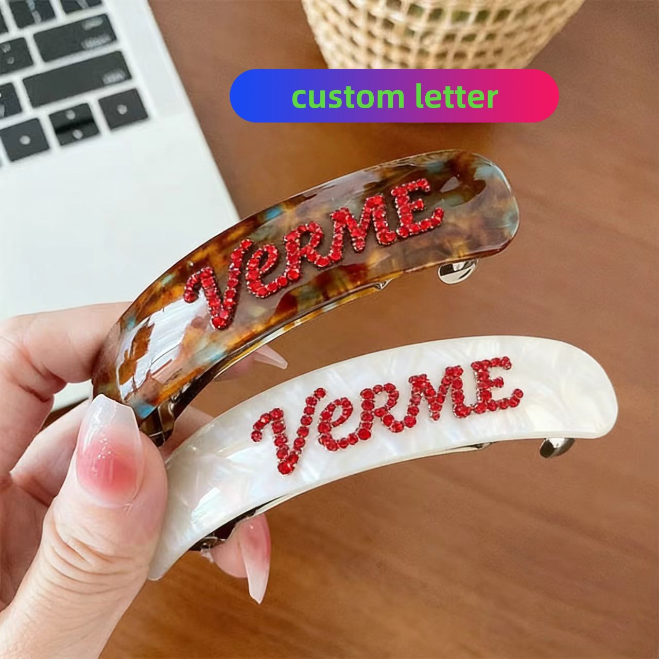 คลิปหนีบผมตัวอักษรภาษาอังกฤษแบ - Women Accessories Name In English บทวิจารณ์และราคา