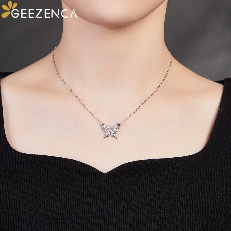 GEEZENCA 925 เงินสเตอร์ลิงคิวบ - Charm Necklace Dainty บทวิจารณ์และราคา