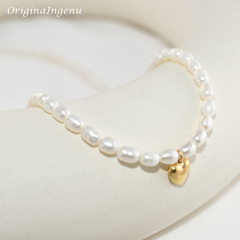 14K Gold Filled สร้อยคอไข่มุกธ - Charm Necklace Dainty บทวิจารณ์และราคา