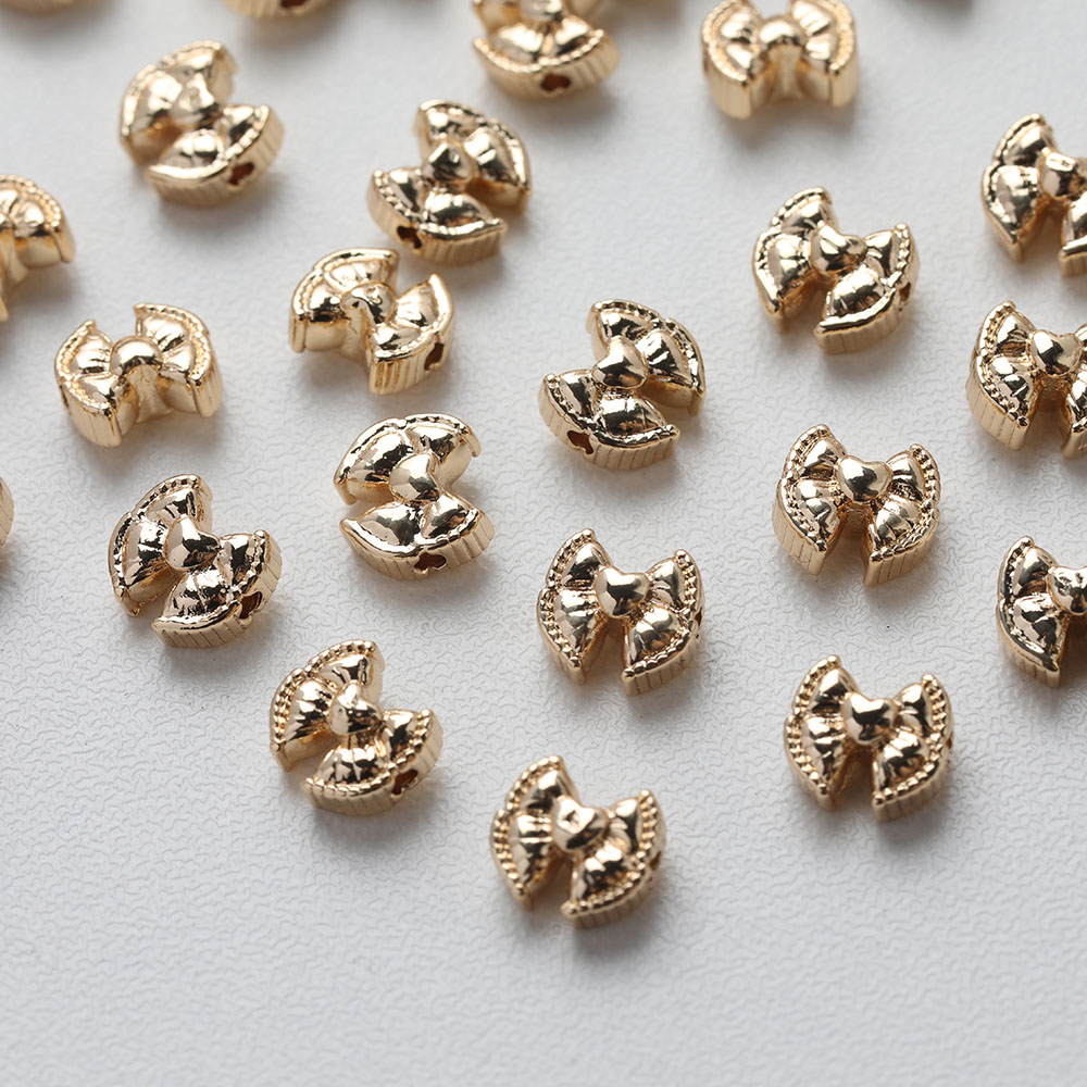 10PCS Dainty Bow Shape Septal  - Charm Necklace Dainty บทวิจารณ์และราคา