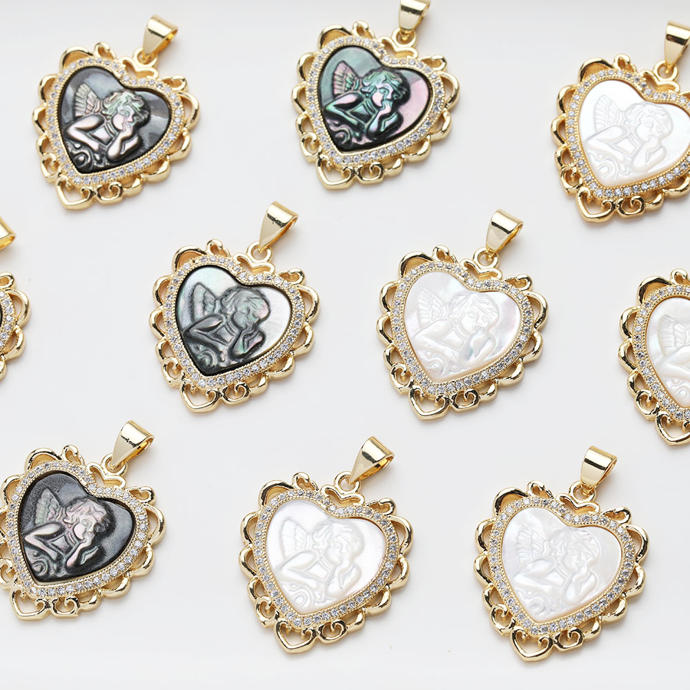 1ชิ้นเสน่ห์ของกามเทพเปลือกหอยร - Charm Necklace Dainty บทวิจารณ์และราคา