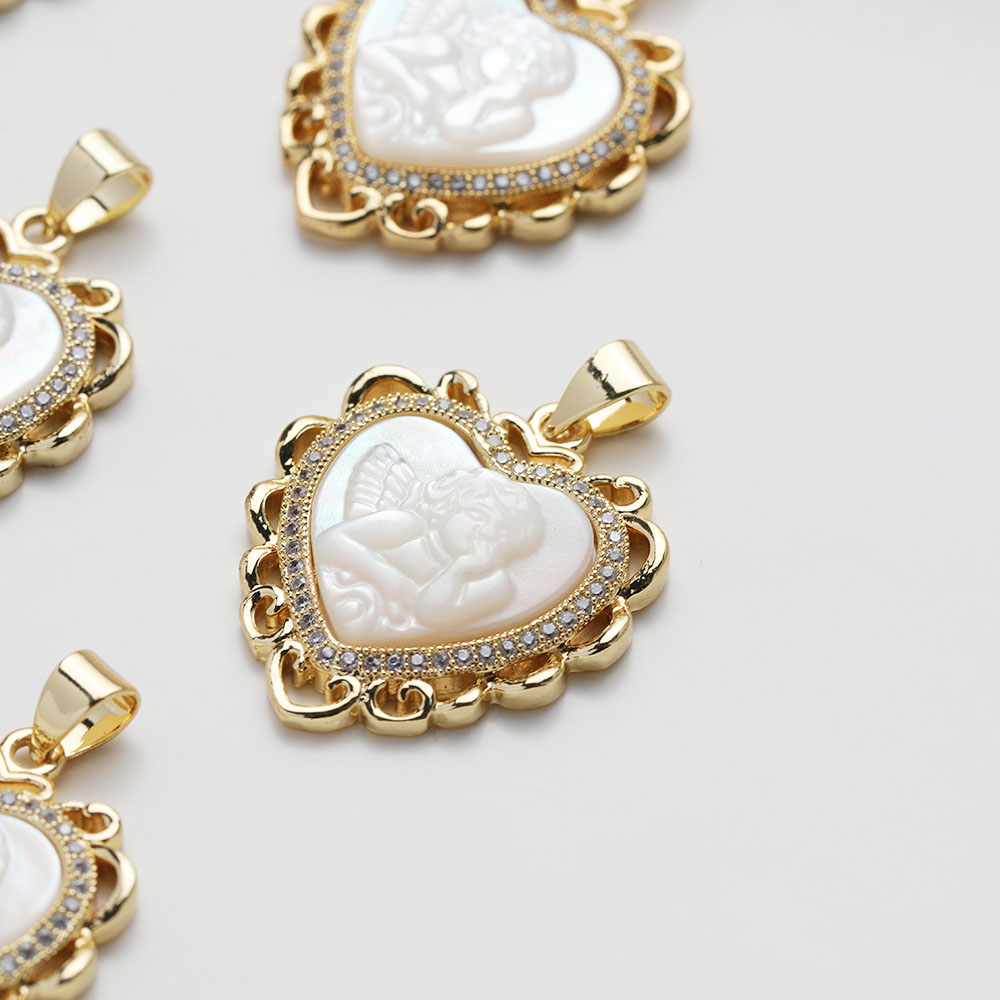 1ชิ้นเสน่ห์ของกามเทพเปลือกหอยร - Charm Necklace Dainty บทวิจารณ์และราคา