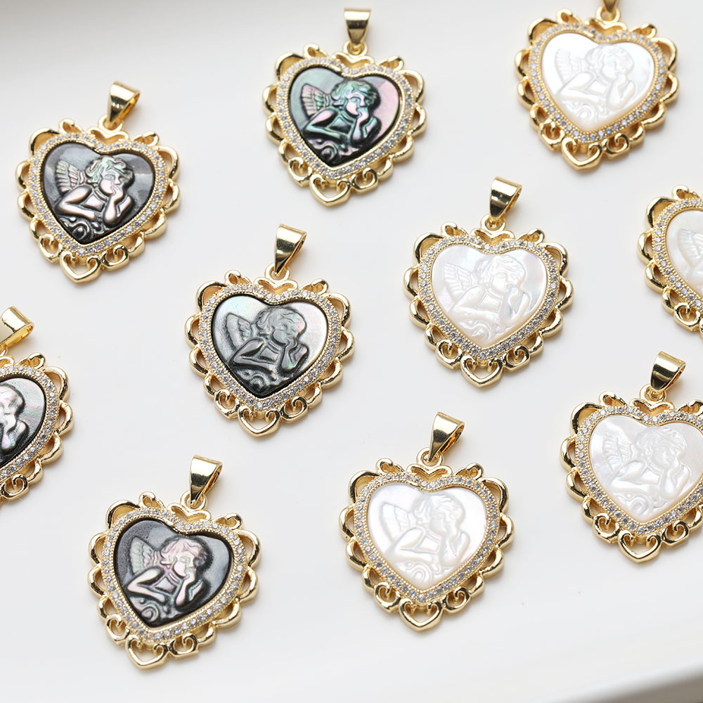 1ชิ้นเสน่ห์ของกามเทพเปลือกหอยร - Charm Necklace Dainty บทวิจารณ์และราคา