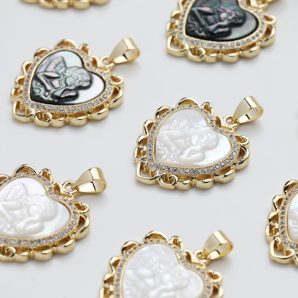 1ชิ้นเสน่ห์ของกามเทพเปลือกหอยร - Charm Necklace Dainty บทวิจารณ์และราคา