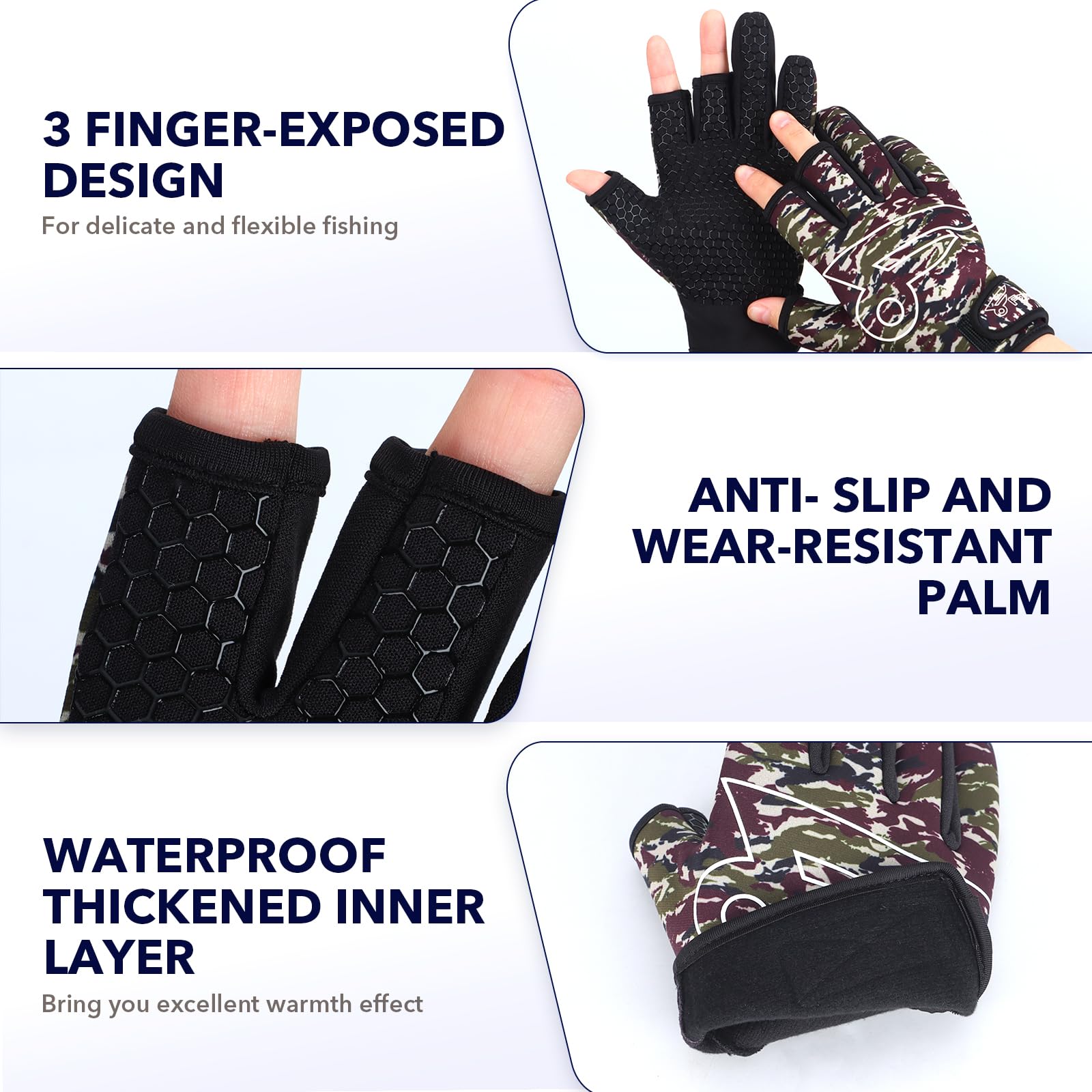 ถุงมือตกปลา 8 แฟน - ถุงมือเปิด - Women'S Kayak Accessories บทวิจารณ์และราคา