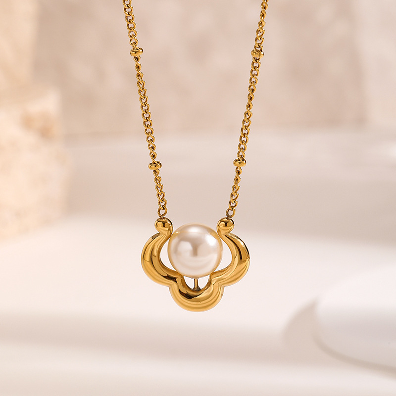 สร้อยคอจี้มุกเมฆมงคลสไตล์จีนสำ - Charm Necklace Dainty บทวิจารณ์และราคา