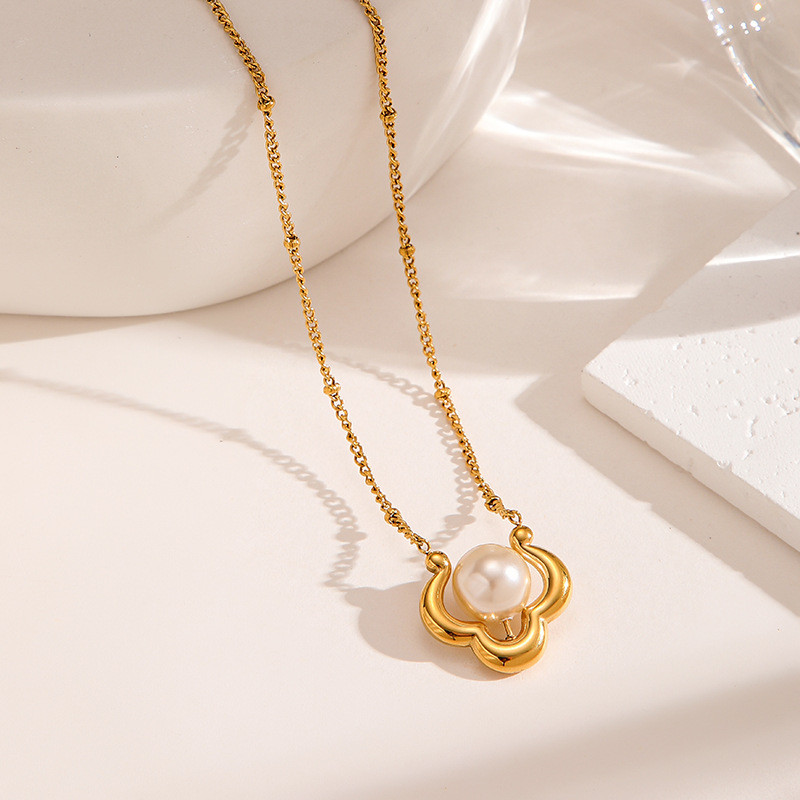 สร้อยคอจี้มุกเมฆมงคลสไตล์จีนสำ - Charm Necklace Dainty บทวิจารณ์และราคา