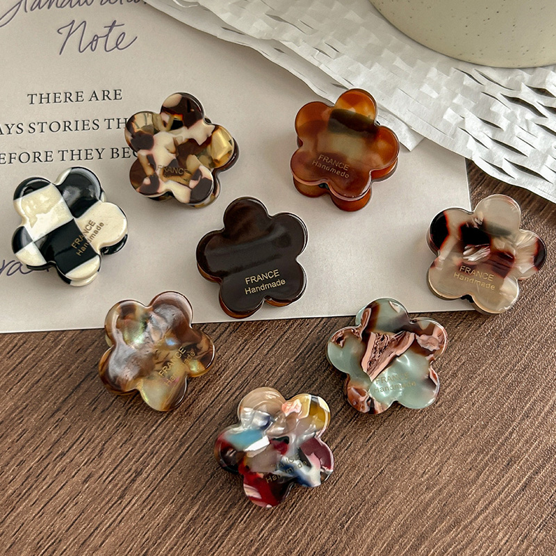ชุดกิ๊บติดผมอะซิเตทลายดอกไม้สุ - Hair Claw Clip Set บทวิจารณ์และราคา