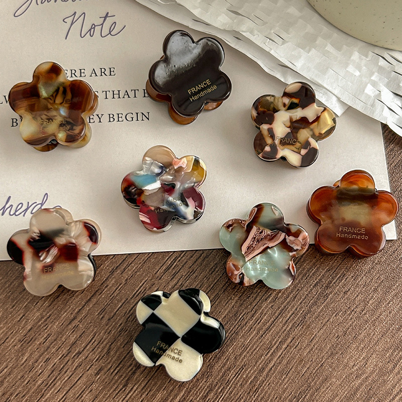 ชุดกิ๊บติดผมอะซิเตทลายดอกไม้สุ - Hair Claw Clip Set บทวิจารณ์และราคา