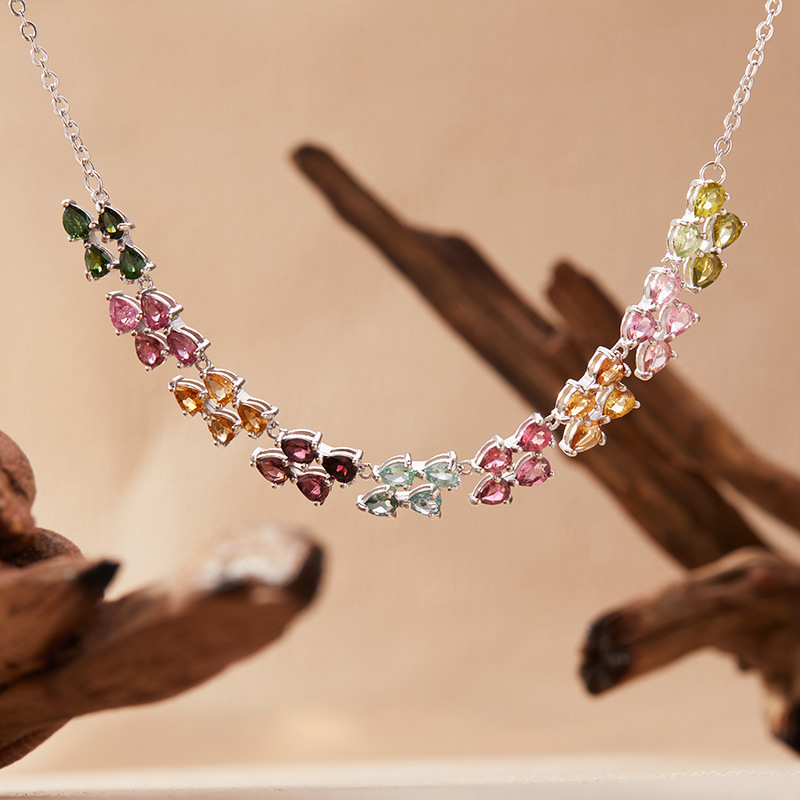 สร้อยคอเงินแท้ 925 ประดับพลอยท - Charm Necklace Dainty บทวิจารณ์และราคา
